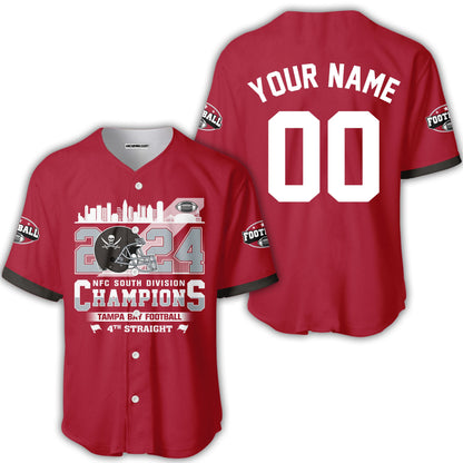 2024 Tampa Bay Football NFC South Division Champions Skyline Custom Sweatshirt, 2024 NFC South Champs Champions Custom Double Sided Sweatshirt