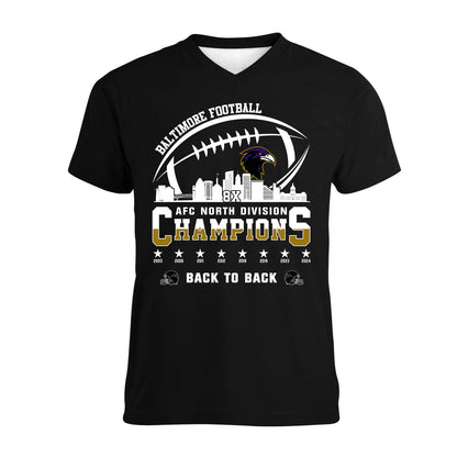 Baltimore Football 2024 AFC North Division Champions Skyline Hoodie, 2024 AFC North Champs Hoodie For Baltimore Football Fans