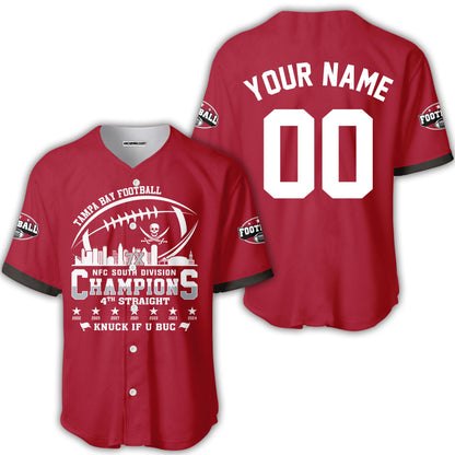 Custom Tampa Bay Football 2024 NFC South Division Champions Skyline Long Sleeve, 2024 NFC South Champs Champions Custom Double Sided Long Sleeve Shirt