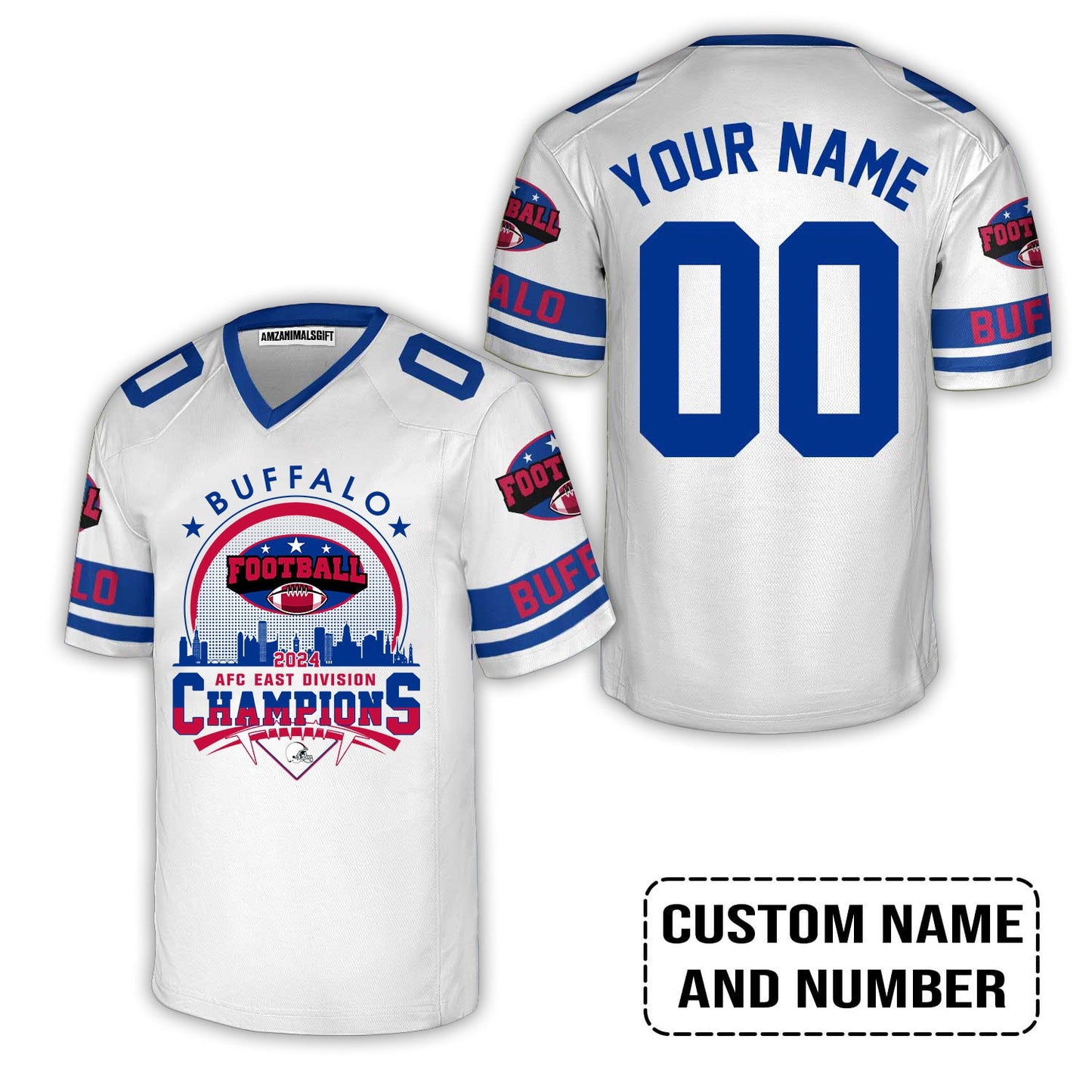 2024 Buffalo American Football AFC East Champions Skyline Custom T-Shirt, Conquered The 2024 East Champs Custom Shirt, Buffalo Football Fan Gifts