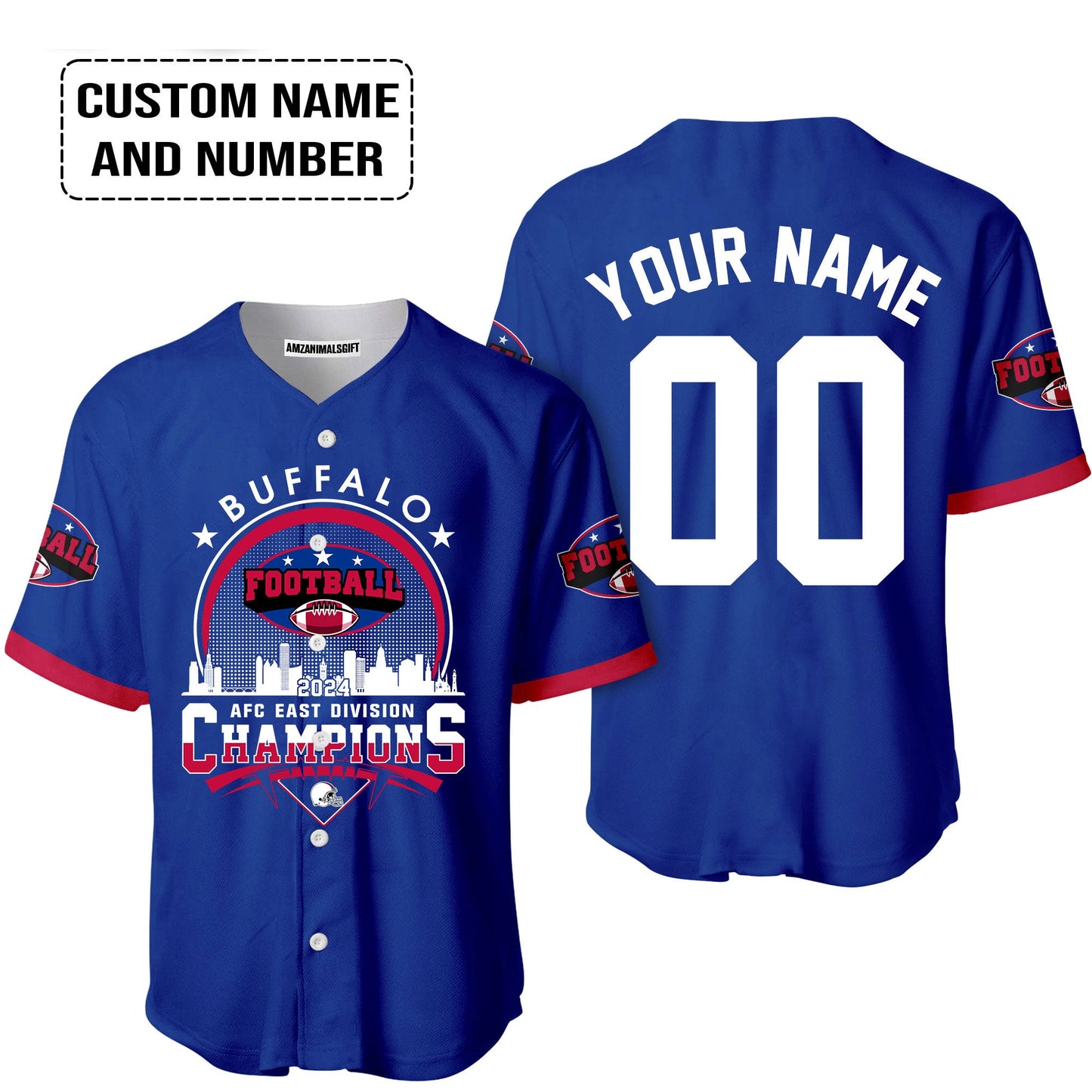 2024 Buffalo American Football AFC East Champions Skyline Custom T-Shirt, Conquered The 2024 East Champs Custom Shirt, Buffalo Football Fan Gifts