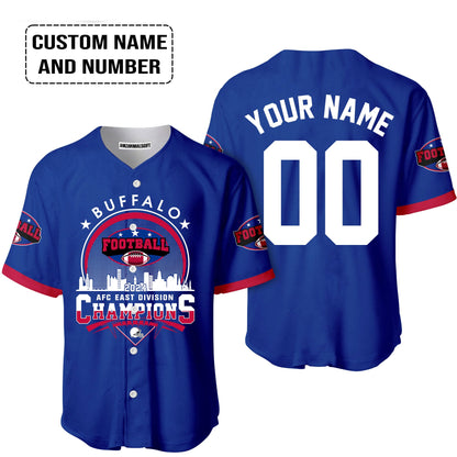 2024 Buffalo American Football AFC East Champions Skyline Custom T-Shirt, Conquered The 2024 East Champs Custom Shirt, Buffalo Football Fan Gifts
