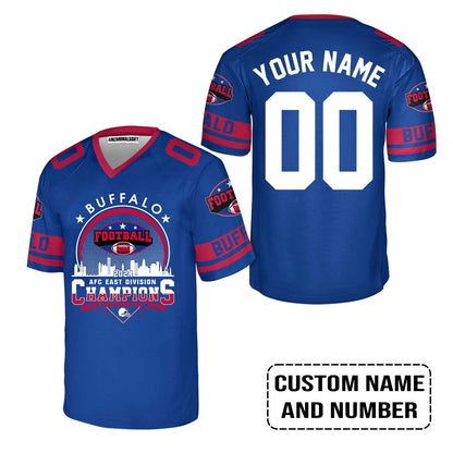 2024 Buffalo American Football AFC East Champions Skyline Custom T-Shirt, Conquered The 2024 East Champs Custom Shirt, Buffalo Football Fan Gifts