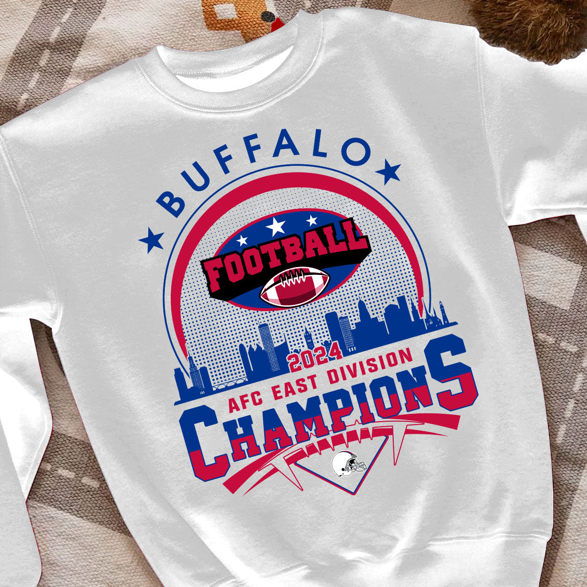 2024 Buffalo American Football AFC East Champions Skyline T-Shirt, Conquered The 2024 East Champs Shirt, Buffalo Football Fan Gifts