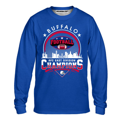 2024 Buffalo American Football AFC East Champions Skyline T-Shirt, Conquered The 2024 East Champs Shirt, Buffalo Football Fan Gifts