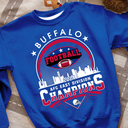 2024 Buffalo American Football AFC East Champions Skyline T-Shirt, Conquered The 2024 East Champs Shirt, Buffalo Football Fan Gifts