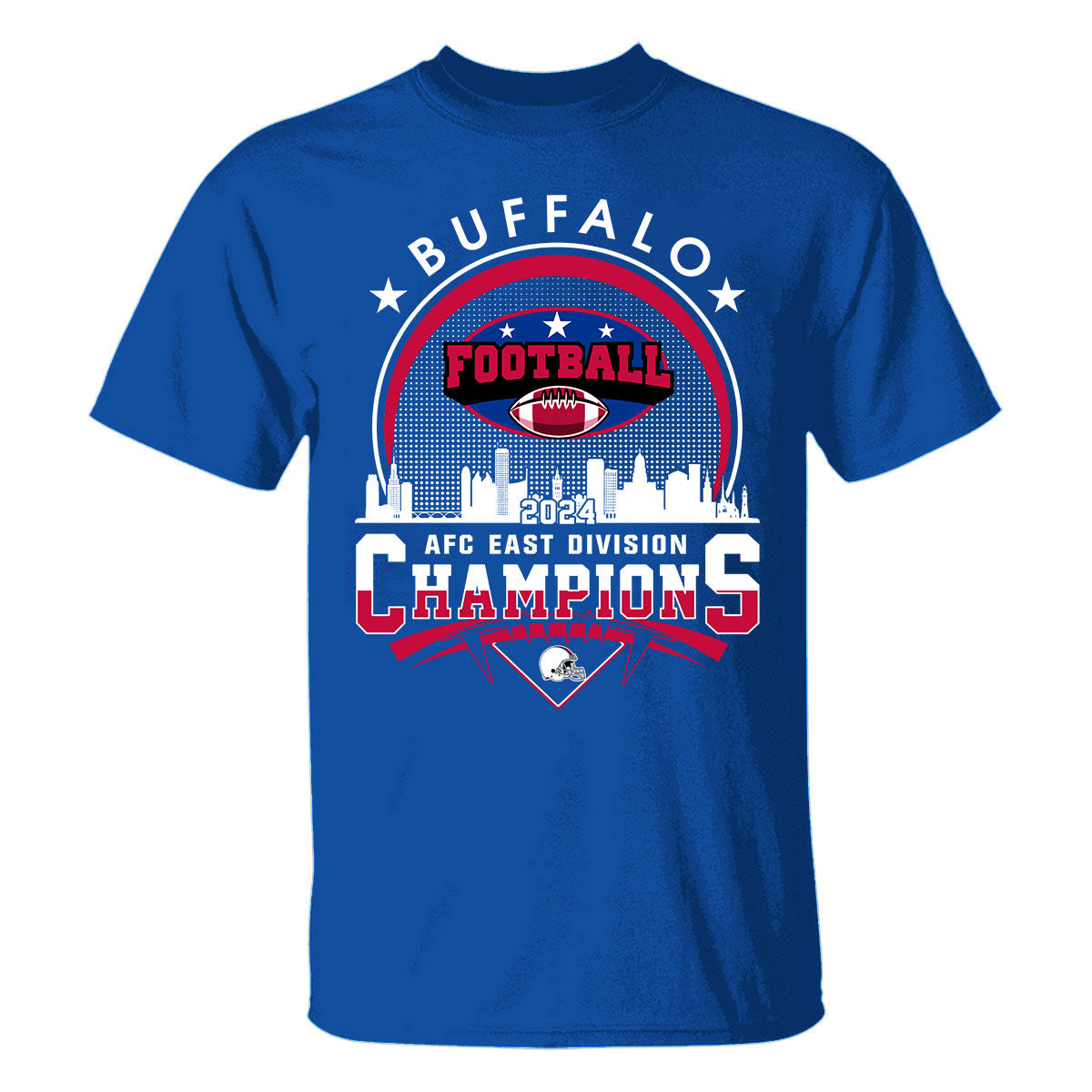 2024 Buffalo American Football AFC East Champions Skyline T-Shirt, Conquered The 2024 East Champs Shirt, Buffalo Football Fan Gifts