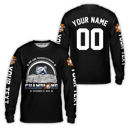 We Are Pennsylvania Football 2024 Fiesta Champions Skyline Custom Long Sleeve Shirt, 2024 Fiesta Champs 2 Sided Custom Long Sleeve Shirts
