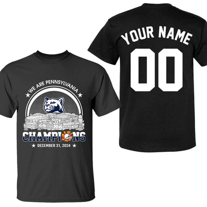 We Are Pennsylvania Football 2024 Fiesta Champions Skyline Double Sided Shirts, 2024 Fiesta Champs 2 Sided Custom Shirts For Pennsylvania Football