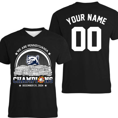 We Are Pennsylvania Football 2024 Fiesta Champions Skyline Double Sided Shirts, 2024 Fiesta Champs 2 Sided Custom Shirts For Pennsylvania Football