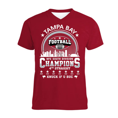 Tampa Bay Football 2024 NFC South Division Champions Skyline Long Sleeve Shirt, 2024 NFC South Champs Long Sleeve Shirts For Tampa Bay Football Fans