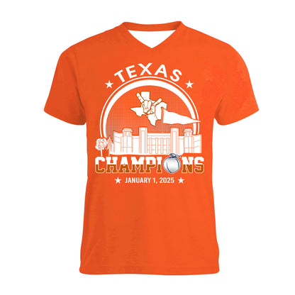 Texas Football 2025 Peach Champions Skyline Shirts, 2025 Peach Champs Apparel For Texas Football Fans