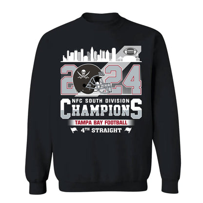 2024 Tampa Bay Football NFC South Division Champions Skyline Hoodie, 2024 NFC South Champs Hoodie For Tampa Bay Football Fans