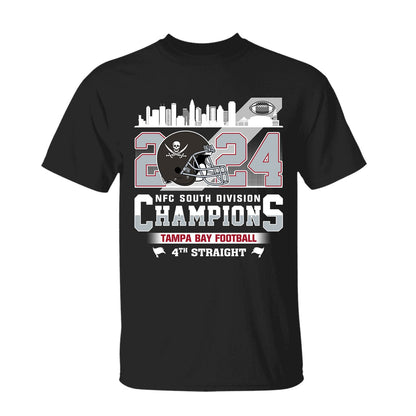 2024 Tampa Bay Football NFC South Division Champions Skyline Sweatshirt, 2024 NFC South Champs Sweatshirt For Tampa Bay Football Fans