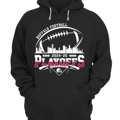 Buffalo American Football 2024-25 Playoffs Skyline Shirts, Buffalo Game Day Division Shirts, Playoffs Shirts For Buffalo Football Fans