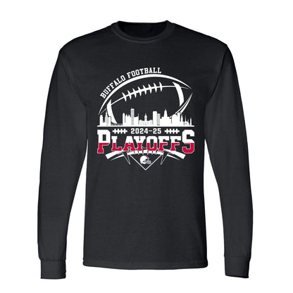 Buffalo American Football 2024-25 Playoffs Skyline Shirts, Buffalo Game Day Division Shirts, Playoffs Shirts For Buffalo Football Fans
