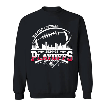 Buffalo American Football 2024-25 Playoffs Skyline Shirts, Buffalo Game Day Division Shirts, Playoffs Shirts For Buffalo Football Fans