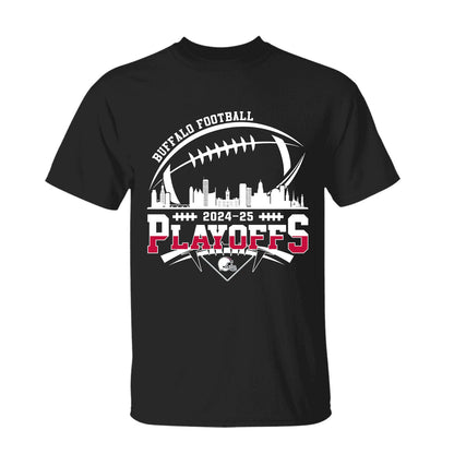 Buffalo American Football 2024-25 Playoffs Skyline Shirts, Buffalo Game Day Division Shirts, Playoffs Shirts For Buffalo Football Fans