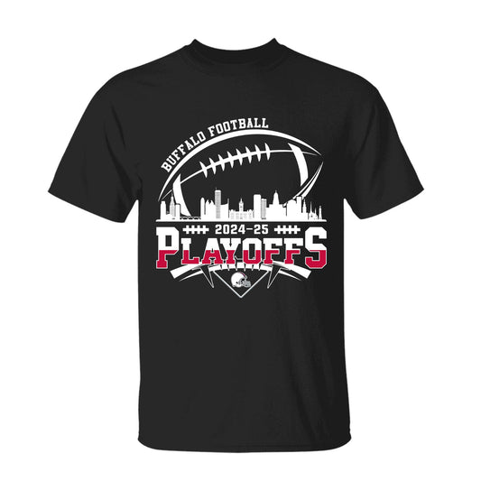 Buffalo American Football 2024-25 Playoffs Skyline Shirts, Buffalo Game Day Division Shirts, Playoffs Shirts For Buffalo Football Fans