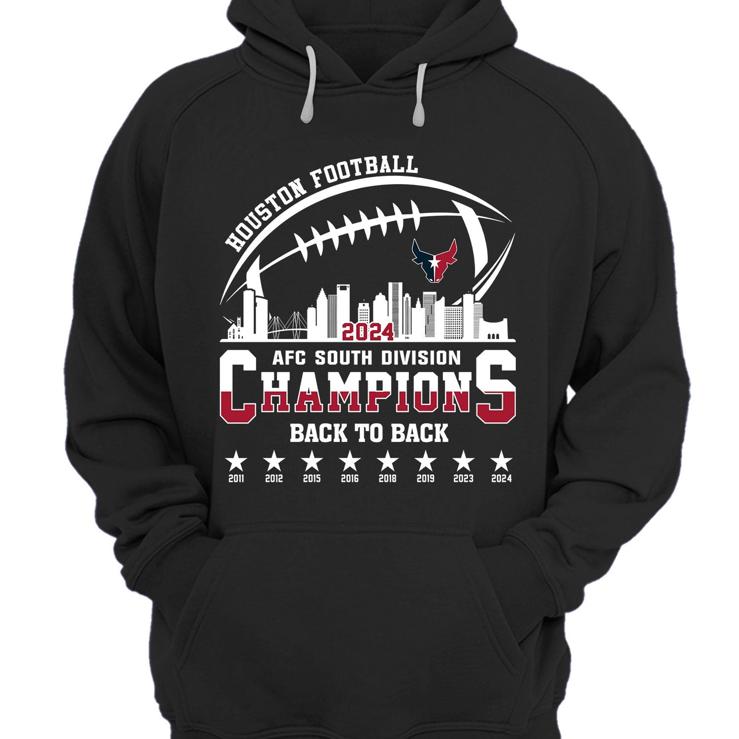 2024 Houston American Football AFC South Champions Shirts & Tops, Houston Football 2024 Division Champions Shirts
