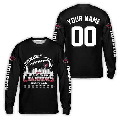2024 Houston American Football AFC South Champions Custom Hoodie Shirts, Custom Houston Football Division Champion Hoodie Apparel