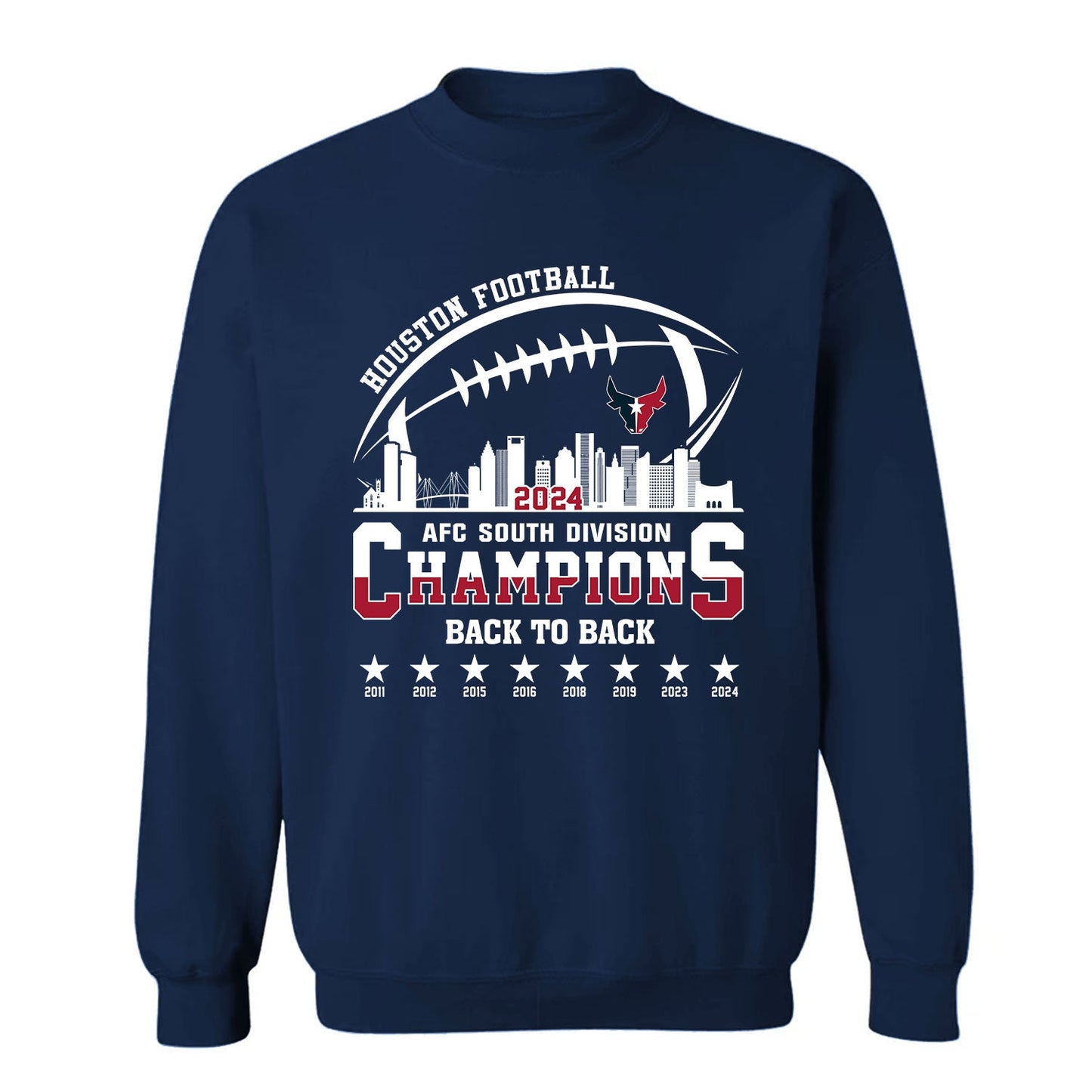 2024 Houston American Football AFC South Champions Sweatshirt, Houston Football Division Champions Sweatshirt