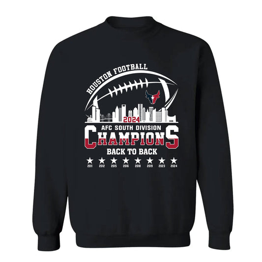 2024 Houston American Football AFC South Champions Sweatshirt, Houston Football Division Champions Sweatshirt