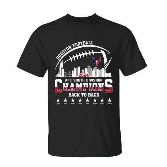 2024 Houston American Football AFC South Champions Shirts & Tops, Houston Football 2024 Division Champions Shirts