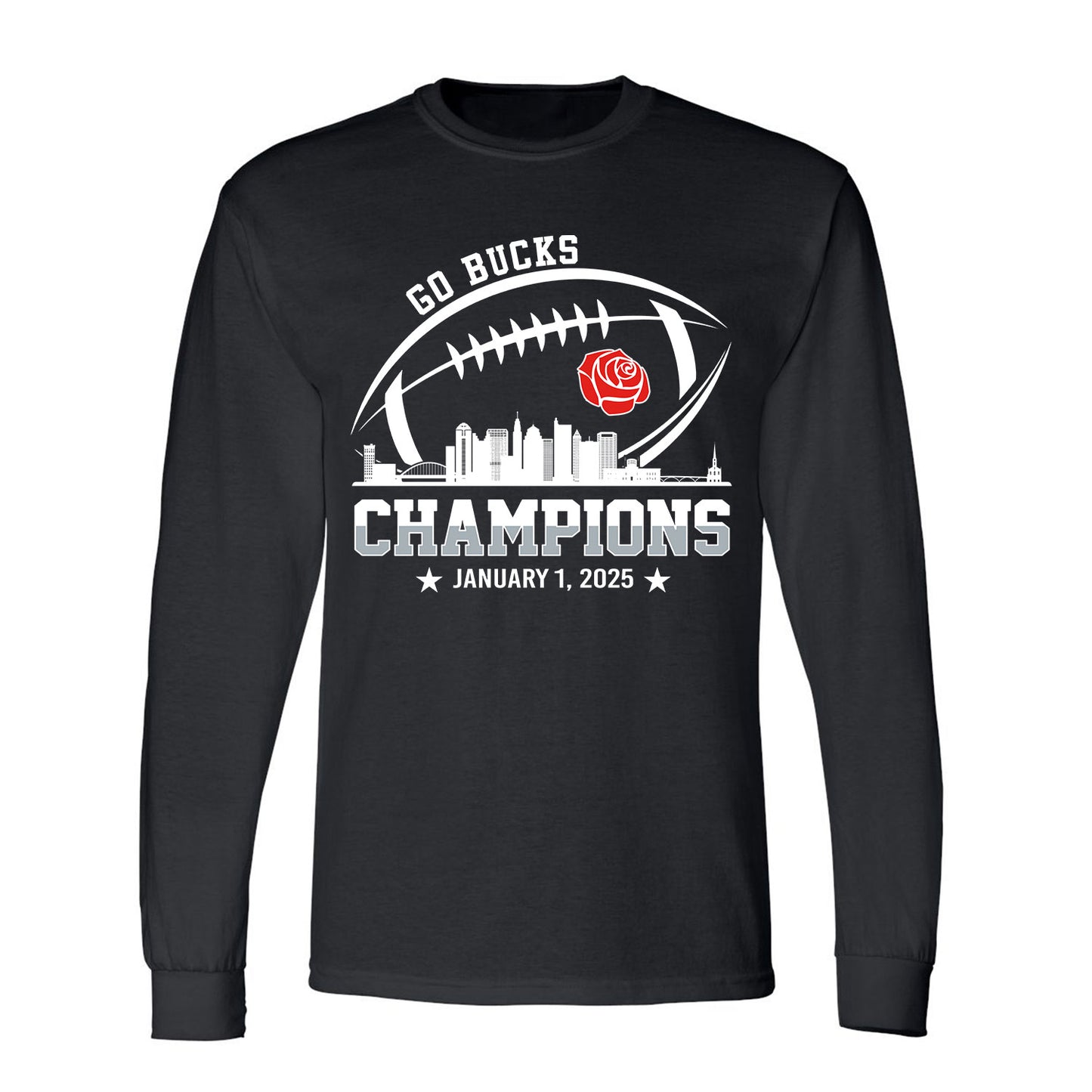 2025 Rose Champions Skyline Shirts, Go Bucks Football 2025 Rose Champions Shirts For Go Bucks  Football Fans
