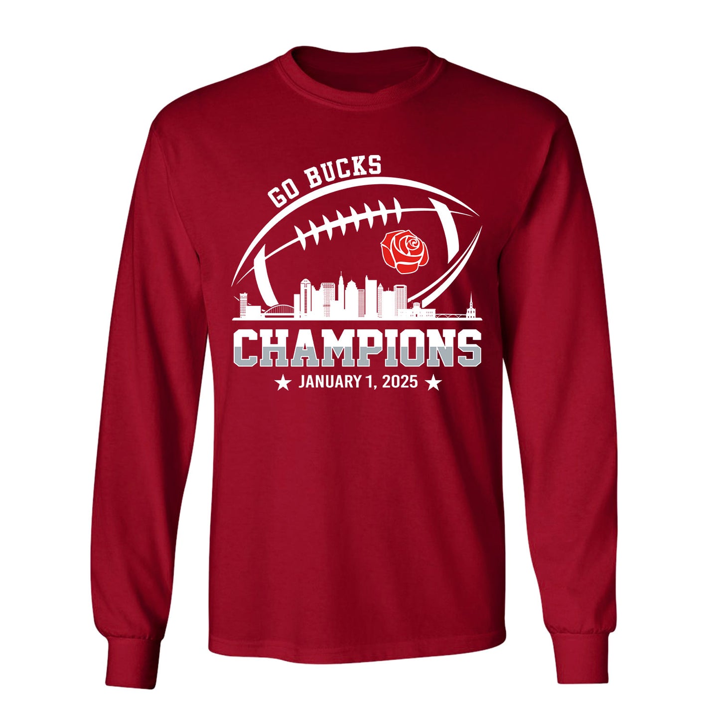 2025 Rose Champions Skyline Shirts, Go Bucks Football 2025 Rose Champions Shirts For Go Bucks  Football Fans