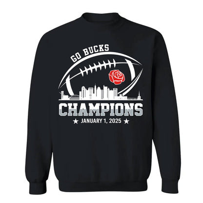 2025 Rose Champions Skyline Shirts, Go Bucks Football 2025 Rose Champions Shirts For Go Bucks  Football Fans