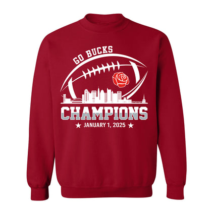 2025 Rose Champions Skyline Shirts, Go Bucks Football 2025 Rose Champions Shirts For Go Bucks  Football Fans