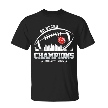 2025 Rose Champions Skyline Shirts, Go Bucks Football 2025 Rose Champions Shirts For Go Bucks  Football Fans