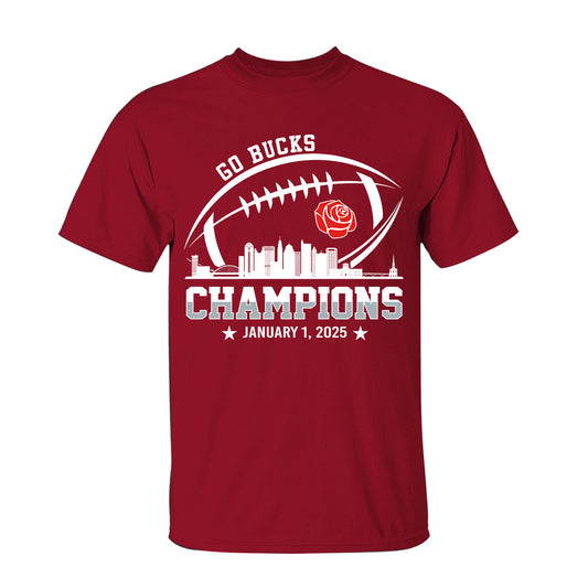 2025 Rose Champions Skyline Shirts, Go Bucks Football 2025 Rose Champions Shirts For Go Bucks  Football Fans