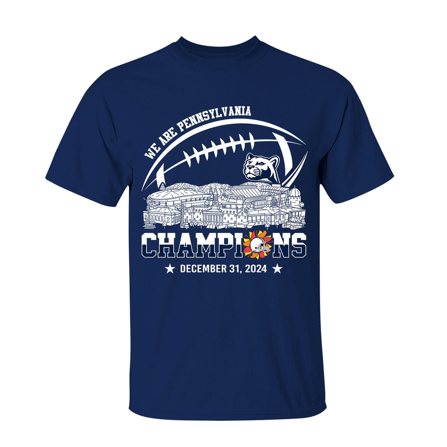 2024 Fiesta Champions Skyline Long Sleeve Shirt, We Are Pennsylvania Football 2024 Fiesta Champions Long Sleeve Shirts For Pennsylvania Football Fans