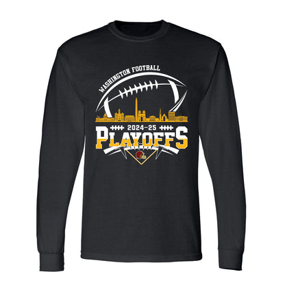 Washington American Football 2024-25 Playoffs Skyline Shirt, Washington Game Day Divisional Playoffs Shirts For Washington Football