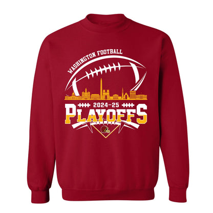 Washington American Football 2024-25 Playoffs Skyline Shirt, Washington Game Day Divisional Playoffs Shirts For Washington Football