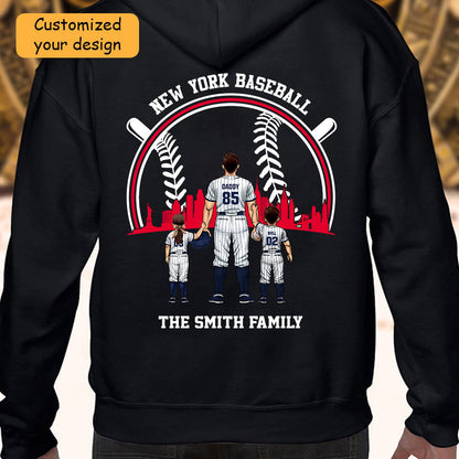 Personalized New York Y Baseball Family Dad Shirt, Perfect Gift For Dad, Father, Grandpa, Family, Baseball Lovers