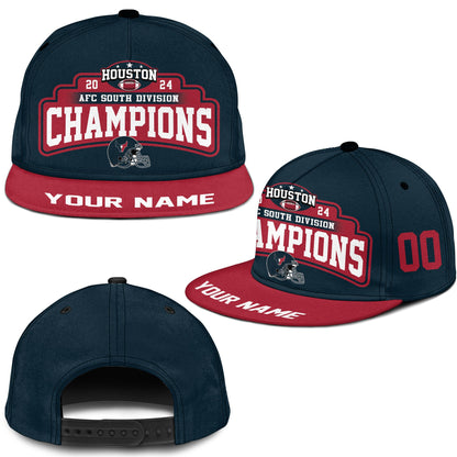 Houston American Football 2024 AFC South Champions Classic Hat Cap Custom, Houston Football Division South Champs Classic Hat Cap