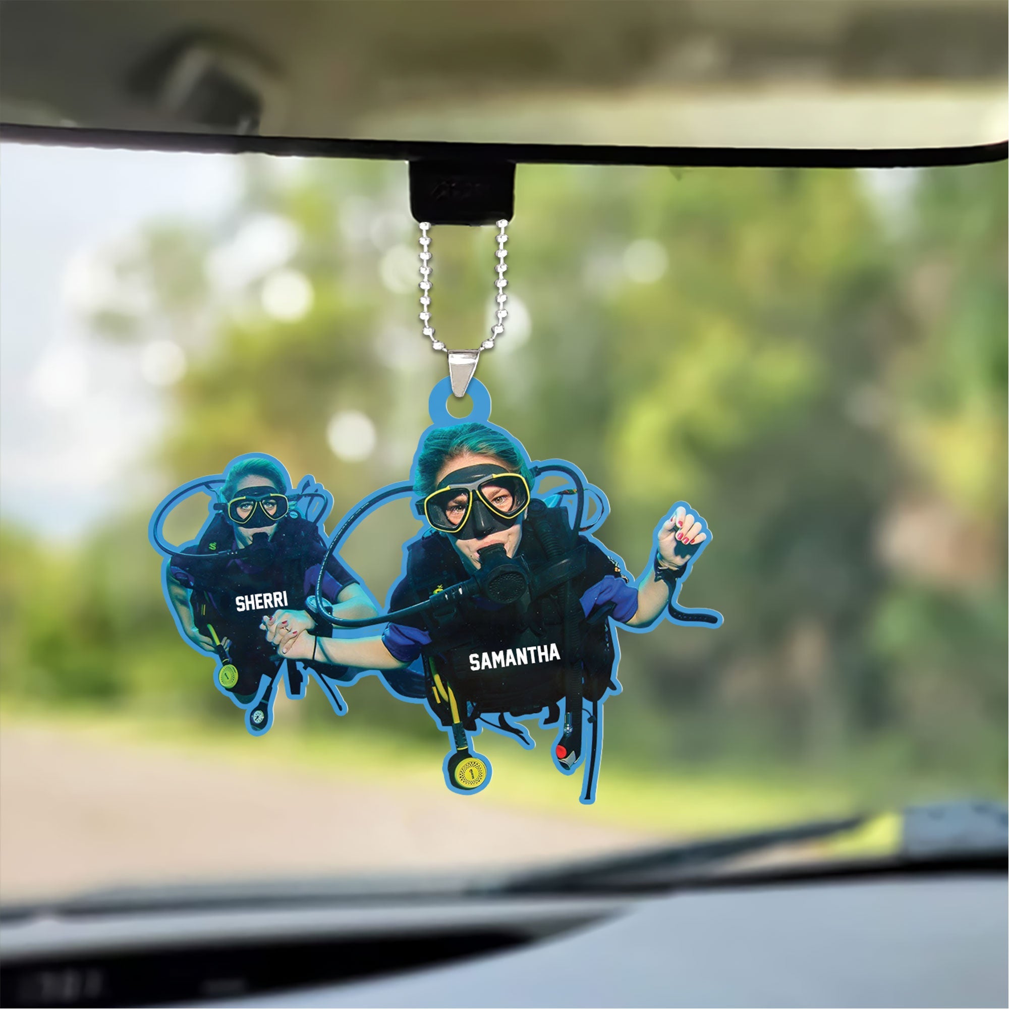 Custom Scuba Diving Car Ornament, Personalized Name Scuba Diving Car Ornament For Scuba Lover,Christmas,New Year