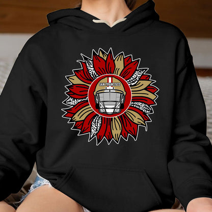 San Francisco Football Sunflower Shirt, Hoodie, Sweatshirt- Football Shirt for San Francisco - San Francisco Men Womens sport sunflower TShirts