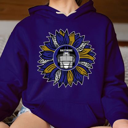 Baltimore Football Sunflower Shirt, Hoodie, Sweatshirt- Football Shirt for Baltimore - Baltimore Men Womens sport sunflower TShirts