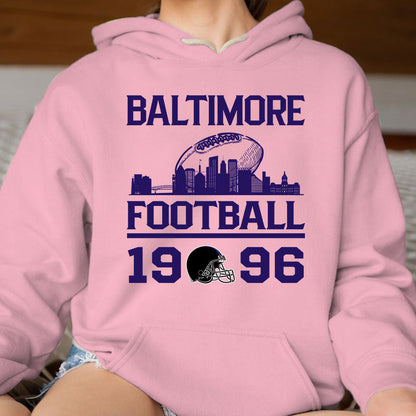 Baltimore Football Skyline Long Sleeve For Men Women Family Love Baltimore Sport, 1996 Baltimore Football Long Sleeve Shirts