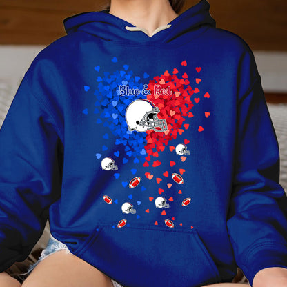 Buffalo Football Royal Blue and Red in My Heart T Shirts hoodie, Sweatshirt - Gift For Mens, Womens and Buffalo Lovers