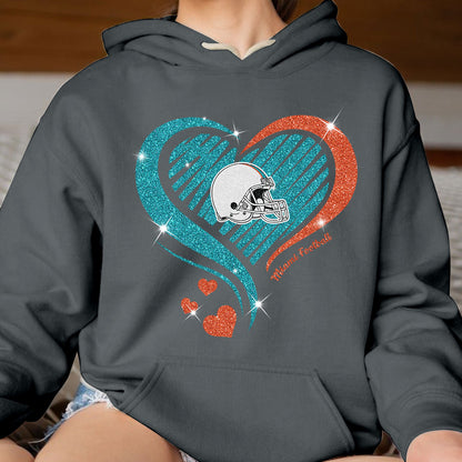 Miami Football Twinkle Heart T Shirts, Sweatshirt, Hoodie, Long Sleeve For Men & Women, Miami Lover