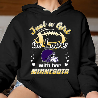 Minnesota Football Just A Girl In Love With her Minnesota Sweatshirt, Hoodie, T Shirt, Long Sleeve