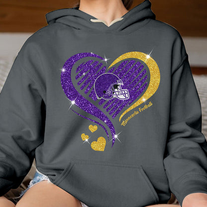 Minnesota Football Twinkle Heart Sweatshirt, Hoodie, Long Sleeve, T Shirts For Men & Women, Minnesota Lover