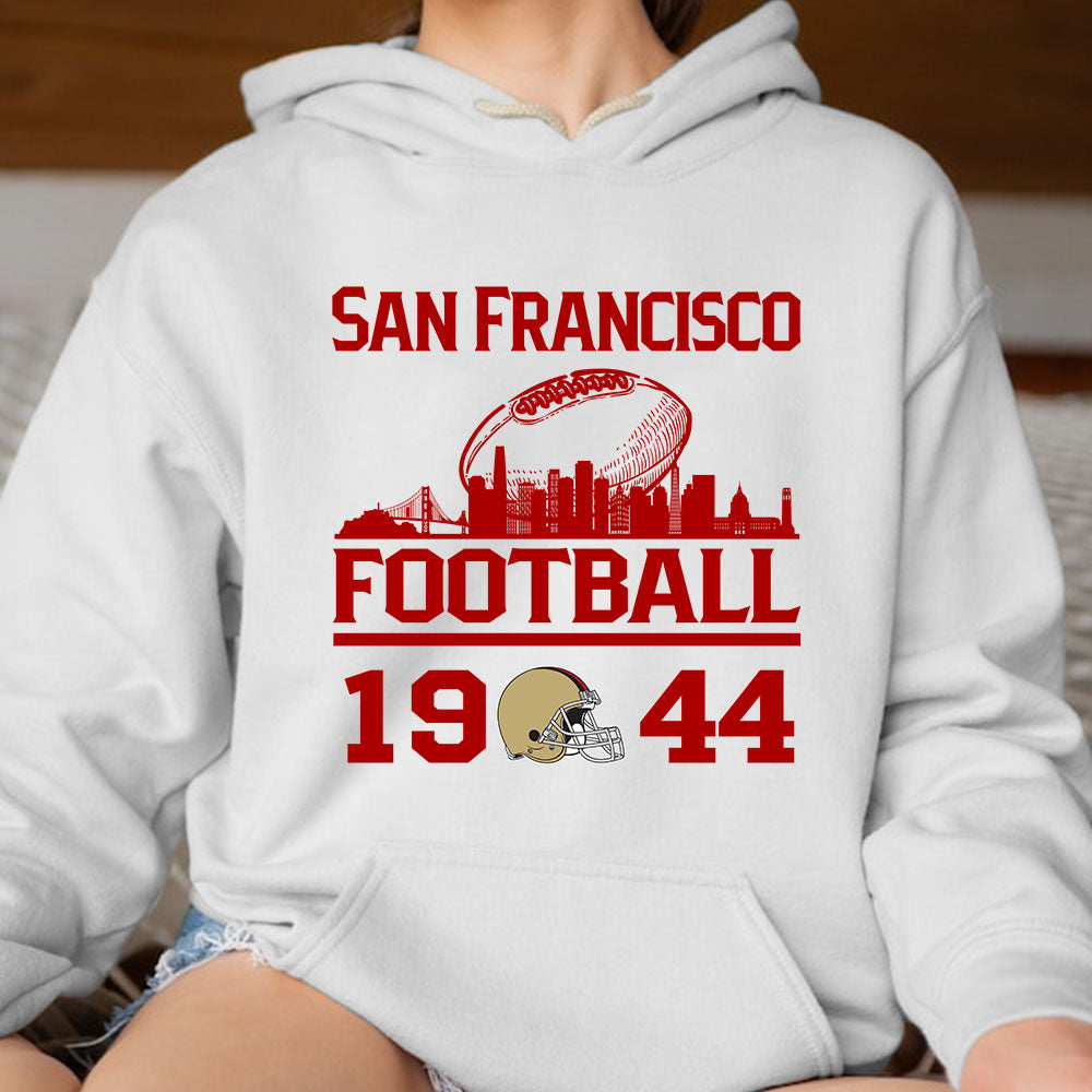 San Francisco Football Skyline T-Shirts For Men Women Family Love San Francisco Sport, 1944 San Francisco Football T-Shirts