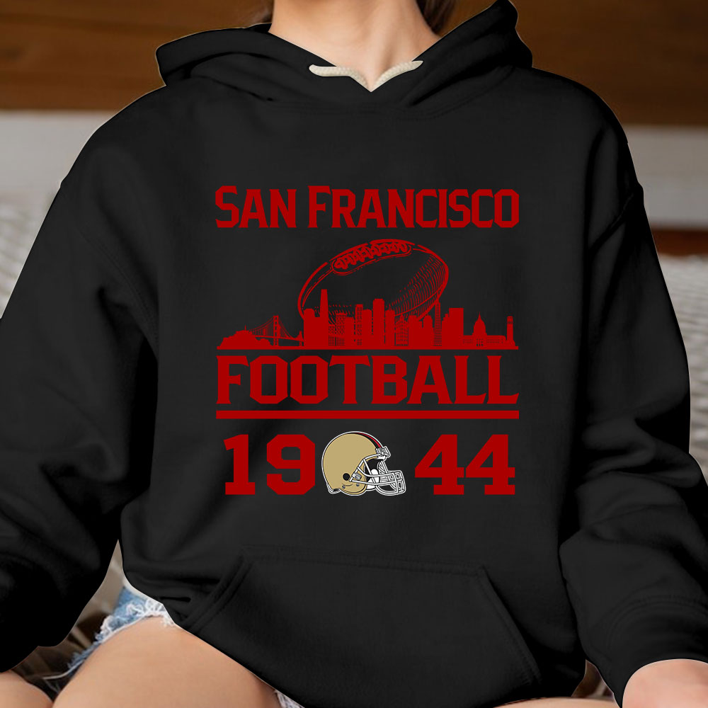San Francisco Football Skyline Long Sleeve Shirts For Men Women Family Love San Francisco Sport, 1944 San Francisco Football Long Sleeve Shirts