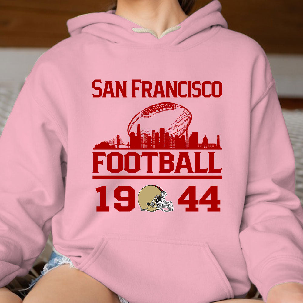 San Francisco Football Skyline Long Sleeve Shirts For Men Women Family Love San Francisco Sport, 1944 San Francisco Football Long Sleeve Shirts
